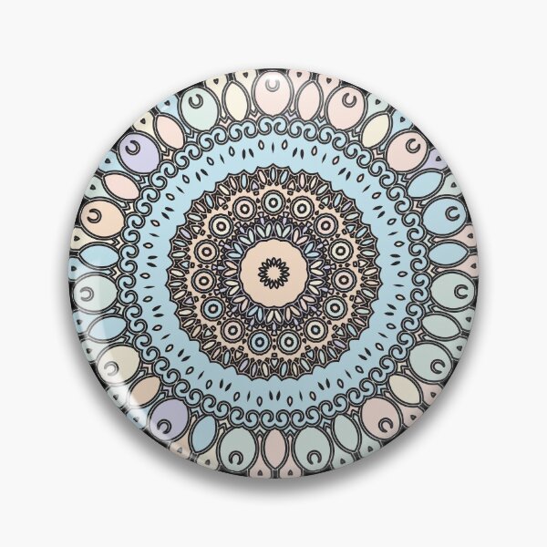 Item preview, Modern pastel and unicorn Mandala art, floral Classic repeated pattern designed and sold by vector-pro.