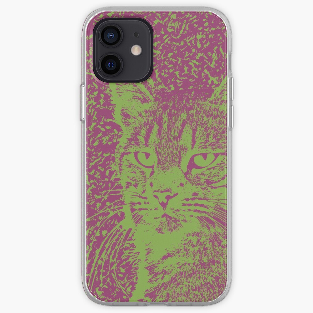 Portrait of cat, ninja Cat Sensei. 8-bit. iPhone Case & Cover