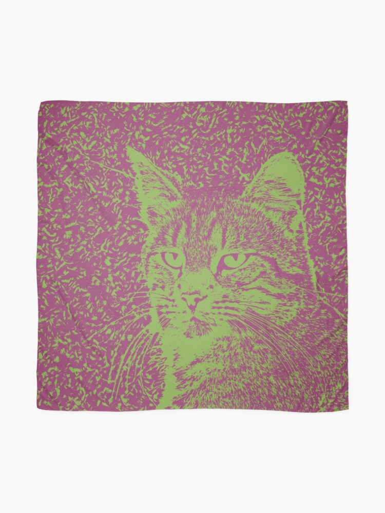 Alternate view of Portrait of cat, ninja Cat Sensei. 8-bit. Scarf