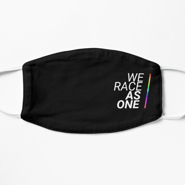 We race as one (Black) Flat Mask