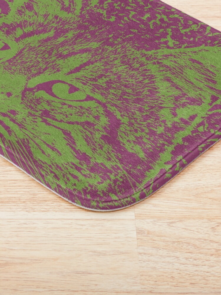 Alternate view of Portrait of cat, ninja Cat Sensei. 8-bit. Bath Mat