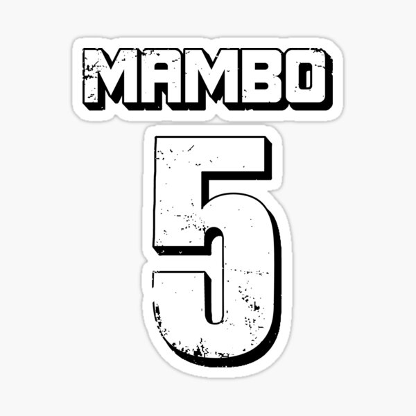 Mambo no 5 Lou Bega distressed graphic design by Madzypex T-Shirt Sticker