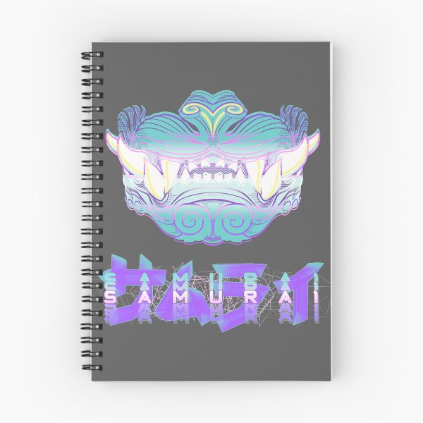Artikelvorschau, Vaporwave Samurai On ム ラ イ Tiger Oni Maske - retro futuristisches japanisches Motiv entworfen und verkauft von SamInJapan.