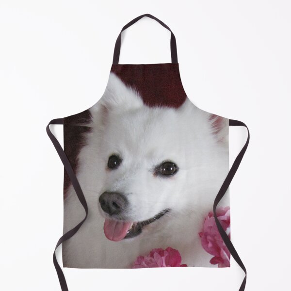 Item preview, Spitz With Pink Flowers designed and sold by KarenWoodArt.
