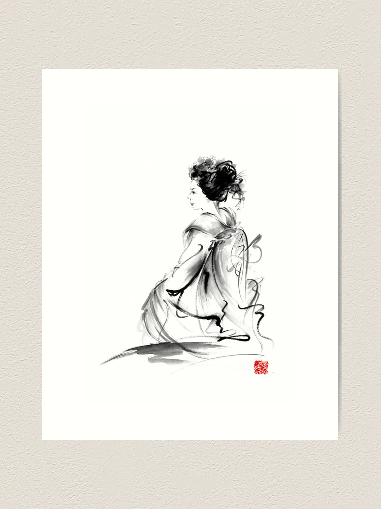 Impression artistique for Sale avec l'œuvre « Geisha femme
