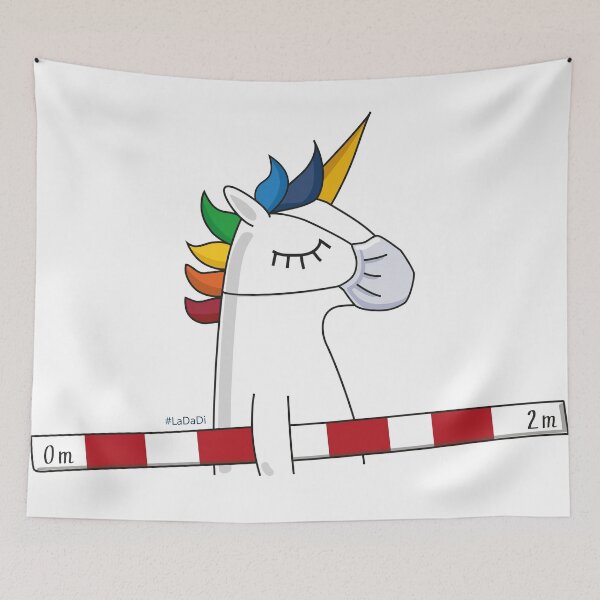 Item preview, Social distancing unicorn designed and sold by LaDaDi.