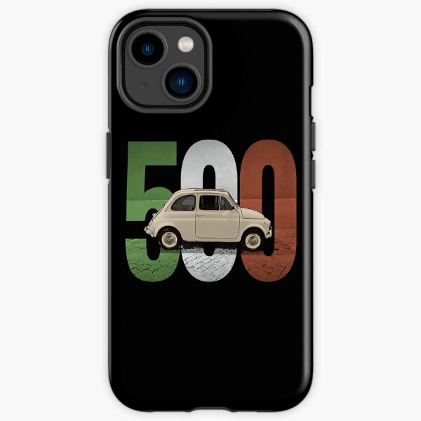 Der Classic Fiat 500 auf Schwarz iPhone Robuste Hülle