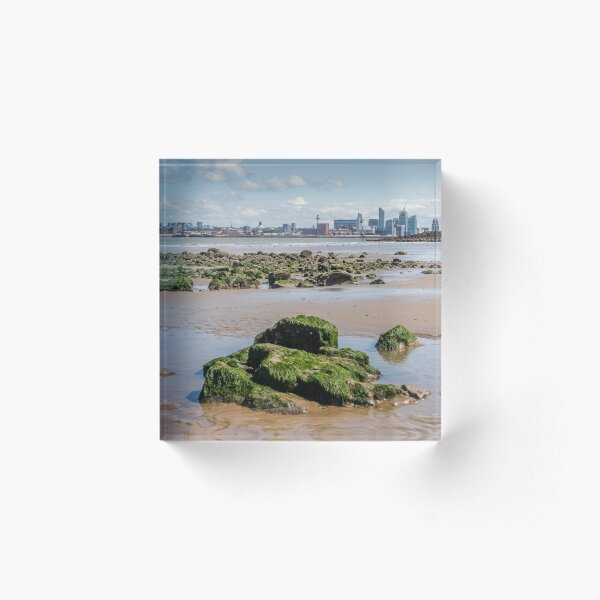 Item preview, Overlooking rock pools towards trhe Liverpool waterfront designed and sold by wellsie82.
