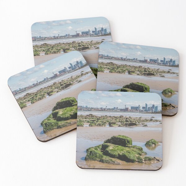 Item preview, Overlooking rock pools towards trhe Liverpool waterfront designed and sold by wellsie82.