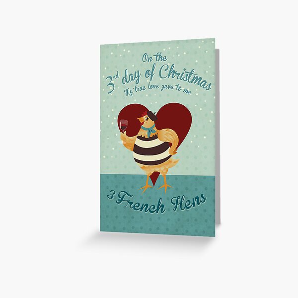 The third Day of Christmas Greeting Card