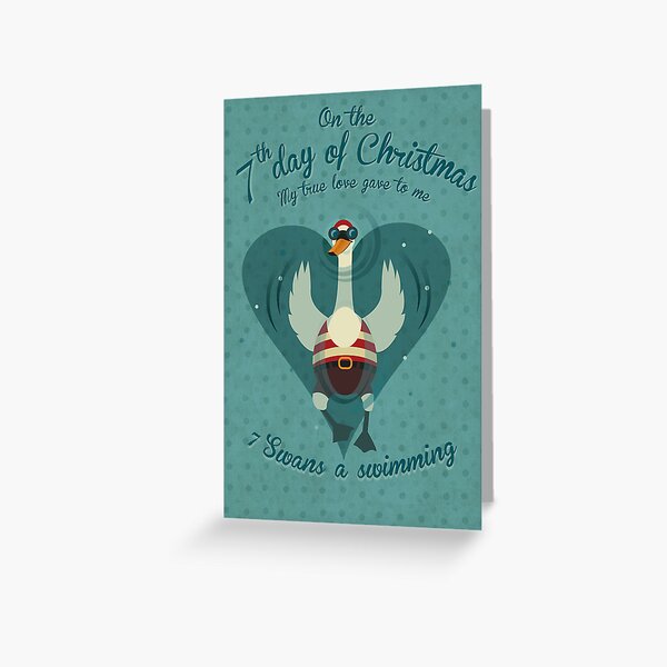 The Seventh Day of Christmas Greeting Card