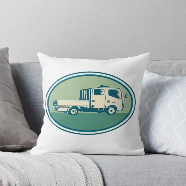 Item preview, Double Cab Pick-up Truck Oval Woodcut designed and sold by patrimonio.