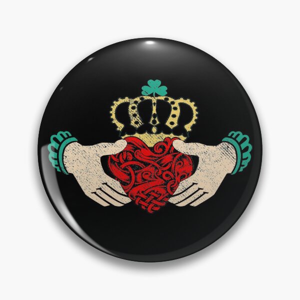 Item preview, Irish Claddagh Ring Love Loyalty Friendship Celtic Pattern Distressed designed and sold by funnytshirtemp.