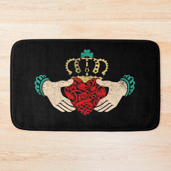 Item preview, Irish Claddagh Ring Love Loyalty Friendship Celtic Pattern Distressed designed and sold by funnytshirtemp.