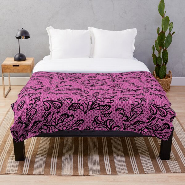 Item preview, Black Lace on Pink Background designed and sold by AtarangiDesigns.