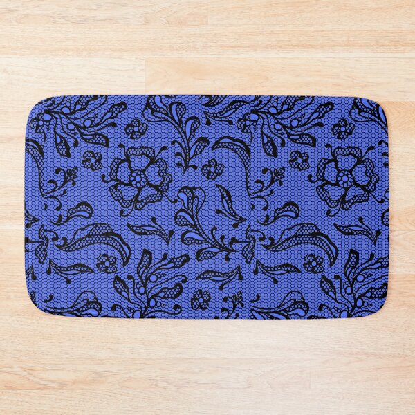 Item preview, Black Lace on Blue Background designed and sold by AtarangiDesigns.