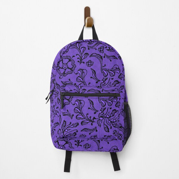 Item preview, Black Lace on Purple Background designed and sold by AtarangiDesigns.