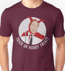 Trick or Ruddy Treat? (text) Unisex T-Shirt