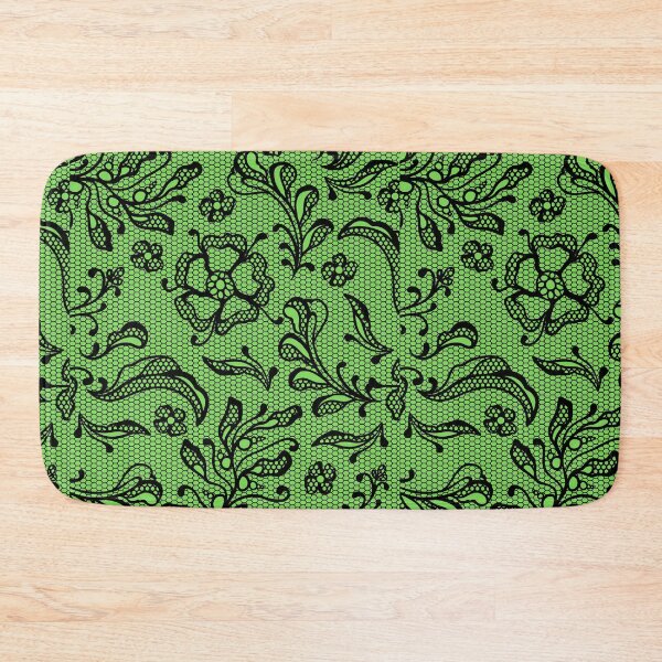 Item preview, Black Lace on Green Background designed and sold by AtarangiDesigns.