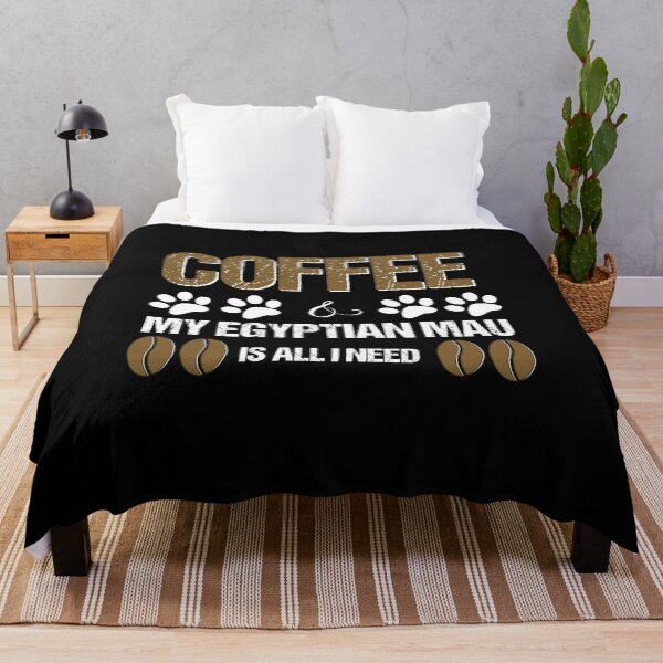 Item preview, Egyptian mau and coffee is all I need designed and sold by Beyond Words.