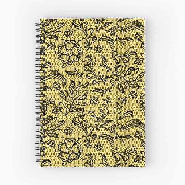 Item preview, Black Lace on Yellow Background designed and sold by AtarangiDesigns.