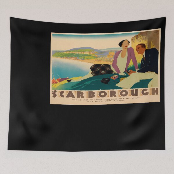 Item preview, Railway Poster Scarborough designed and sold by stickart-marek.