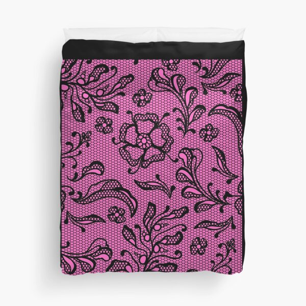 Item preview, Black Lace on Pink Background designed and sold by AtarangiDesigns.