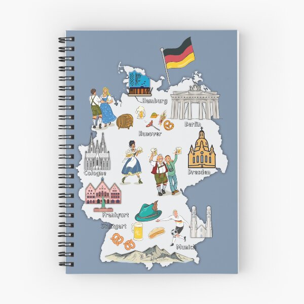 Item preview, Germany map, GERMANY Landmarks Map major cities GERMANY national symbols, landmarks and Oktoberfest designed and sold by mashmosh.