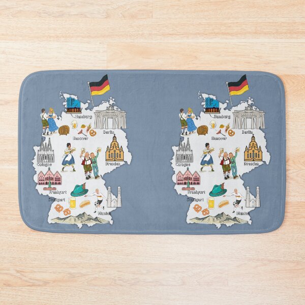 Item preview, Germany map, GERMANY Landmarks Map major cities GERMANY national symbols, landmarks and Oktoberfest designed and sold by mashmosh.