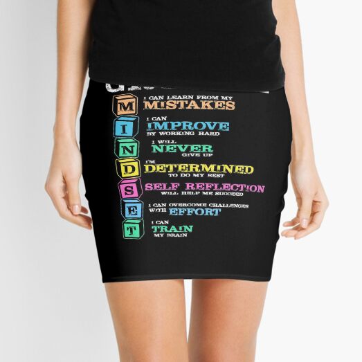 Brain Growth Mindset Motivation Gift Grunge Mini Skirt