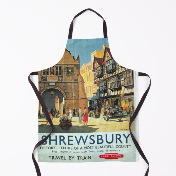 Item preview, Railway Poster Shrewsbury designed and sold by stickart-marek.