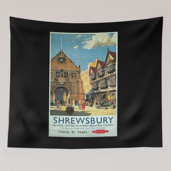 Item preview, Railway Poster Shrewsbury designed and sold by stickart-marek.