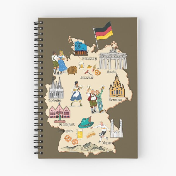 Item preview, Germany Landmark Map, Oktoberfest, famous landmarks on Germany map designed and sold by mashmosh.