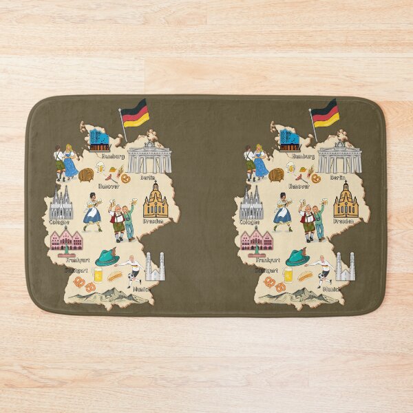 Item preview, Germany Landmark Map, Oktoberfest, famous landmarks on Germany map designed and sold by mashmosh.