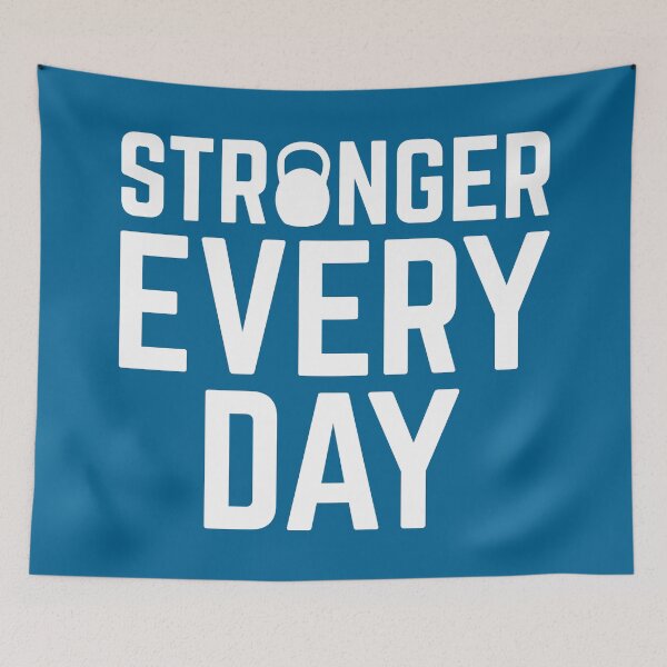 Item preview, Stronger Every Day Gym Quote designed and sold by quarantine81.