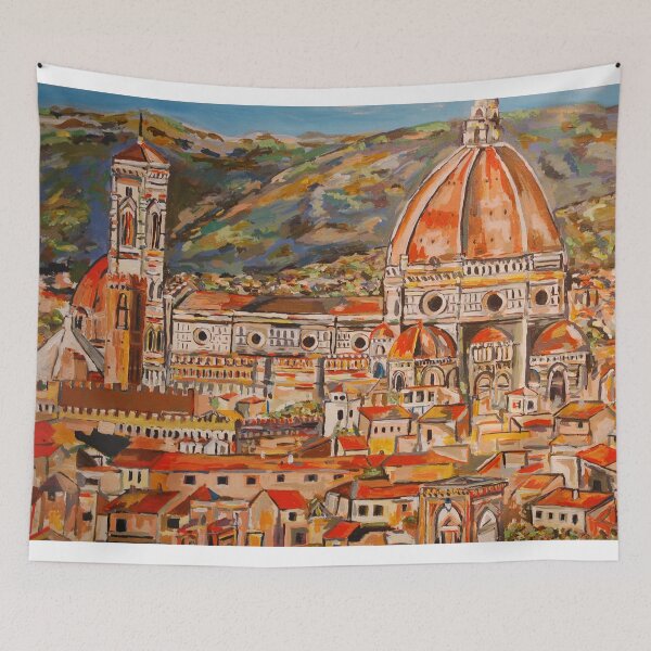Item preview, City of Florence Landscape designed and sold by davidjewkesart.