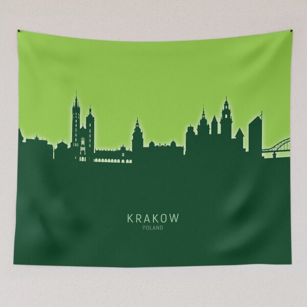 Item preview, Krakow Poland Skyline designed and sold by ArtPrints.
