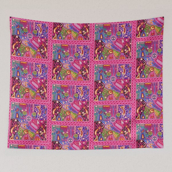 Artikelvorschau, Rosa Huichol-Artdruck entworfen und verkauft von Hecho con Acento .