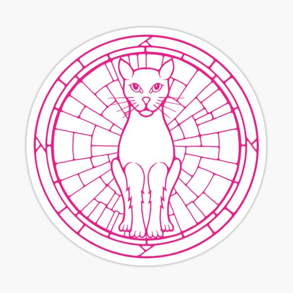 Pink Cat Sticker