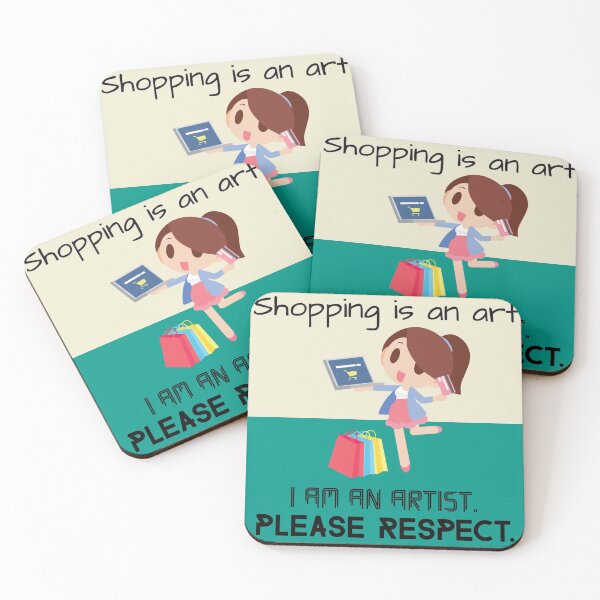 Item preview, Shopping is an art. I am an Artist. Shopping girly quote designed and sold by bhavyaarts.