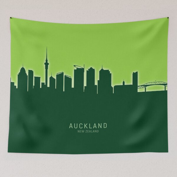 Item preview, Auckland New Zealand Skyline designed and sold by ArtPrints.