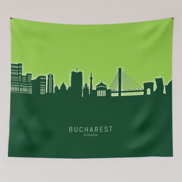 Item preview, Bucharest Romania Skyline designed and sold by ArtPrints.
