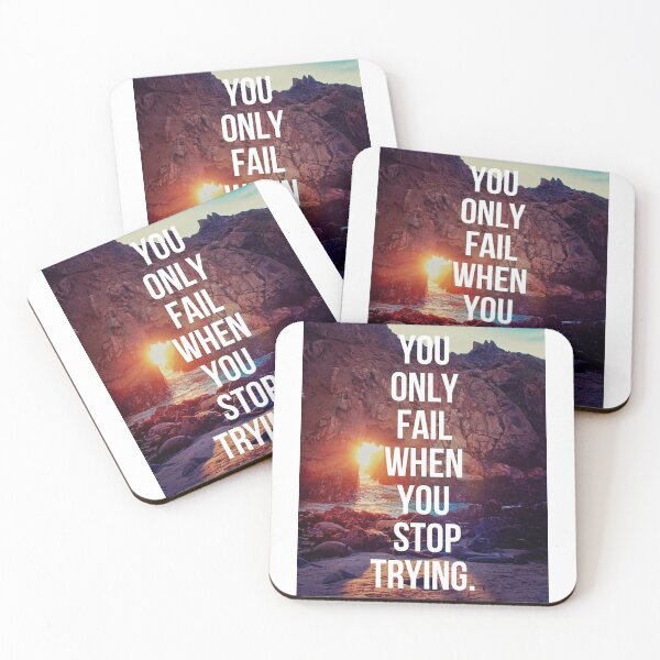 Item preview, Typography You only FAIL when you STOP TRYING designed and sold by Shinobi23.