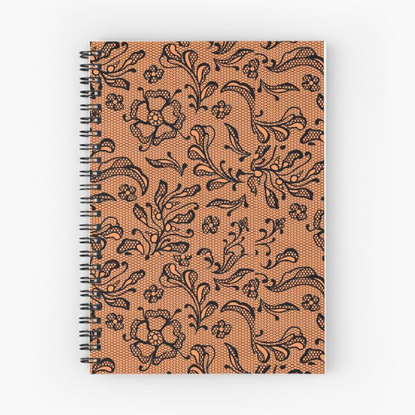 Item preview, Black Lace on Orange Background designed and sold by AtarangiDesigns.