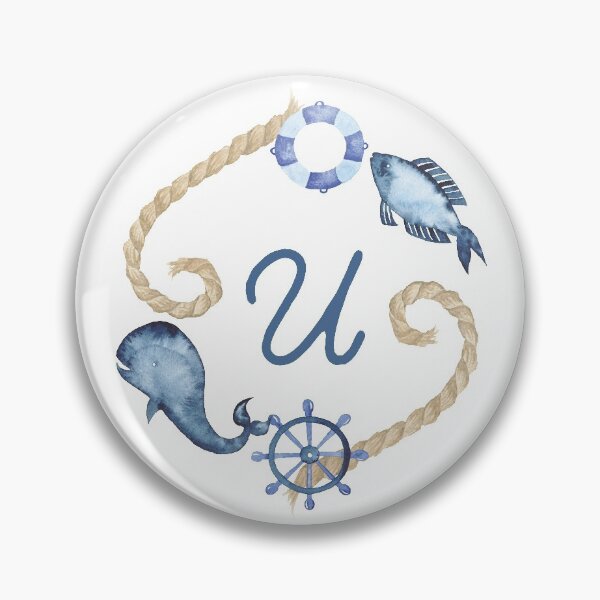 Item preview, Coastal Initial Wreath U designed and sold by limeandcedar.