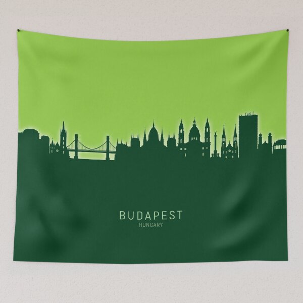 Item preview, Budapest Hungary Skyline designed and sold by ArtPrints.