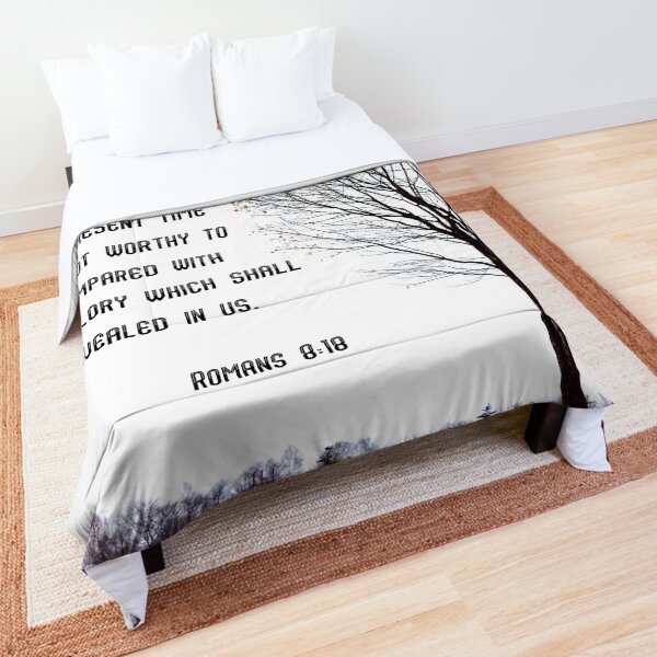Romans 8:18, tree silhouette creative Comforter