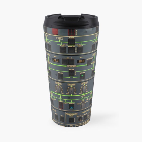 Airbus Overhead Panel Art A320 Neo, A319, A321, A330 Travel Mug
