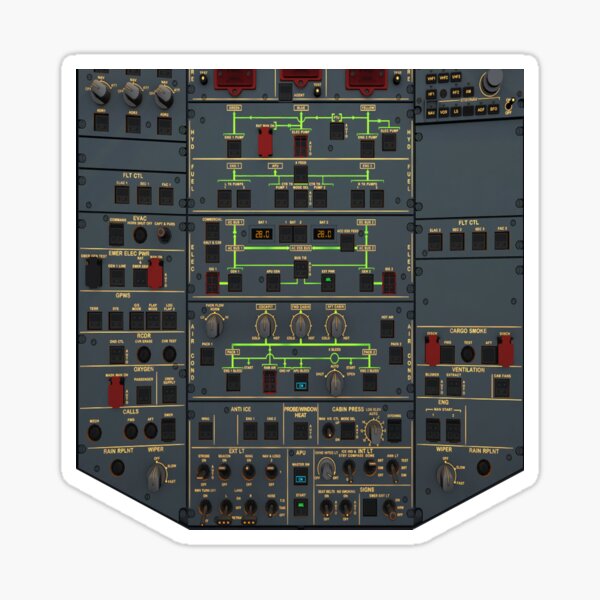 Airbus Overhead Panel Art A320 Neo, A319, A321, A330 Sticker
