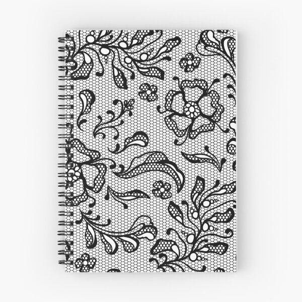 Item preview, Black Lace on White Background designed and sold by AtarangiDesigns.